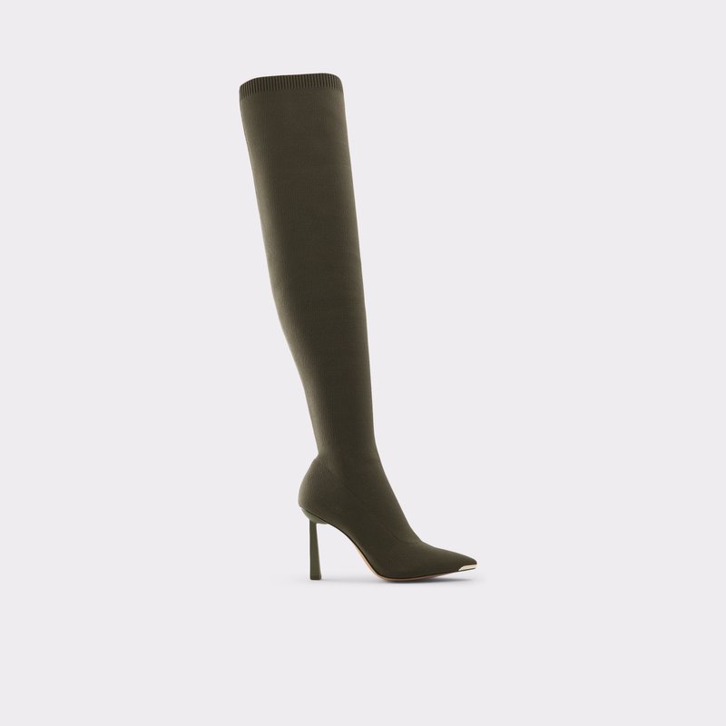 Aldo Crulla Over The Knee-Boots Damen Khaki | MZNIO-4753