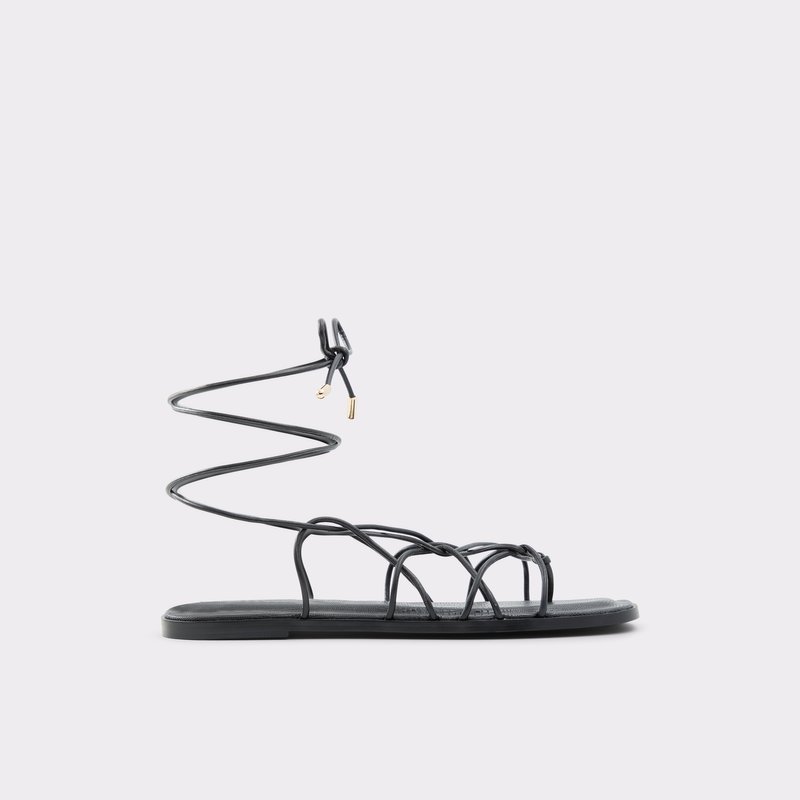 Aldo Posey Flache Sandalen Damen Schwarz | LNZEU-6159