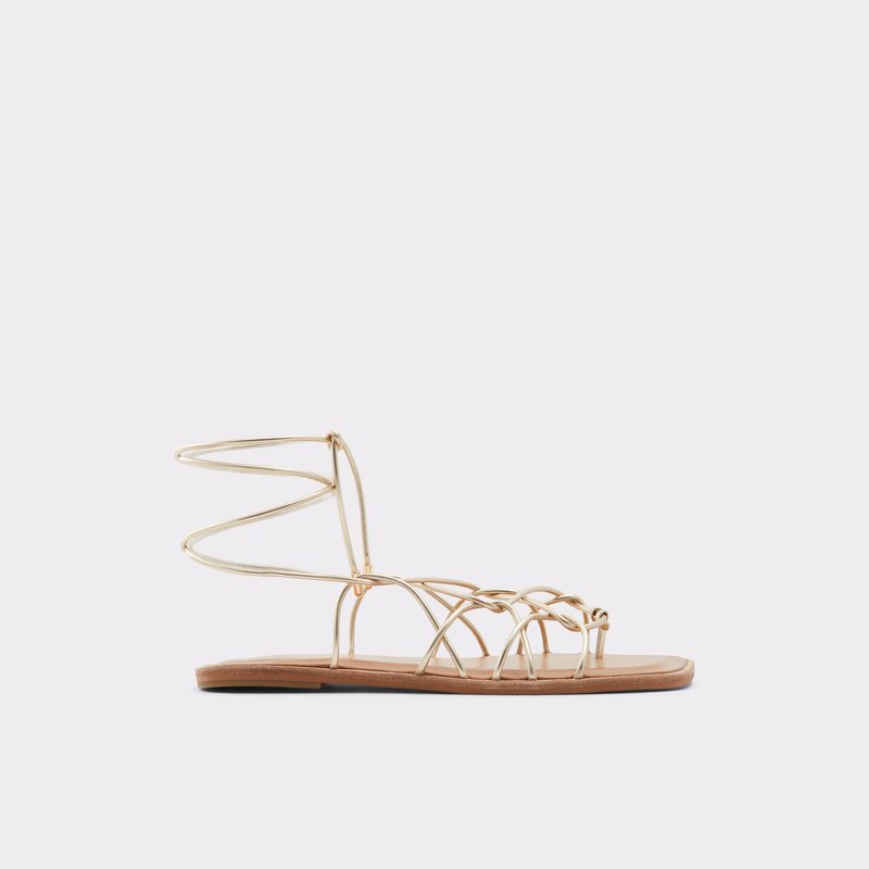 Aldo Posey Flache Sandalen Damen Champagne | IMJSF-9412