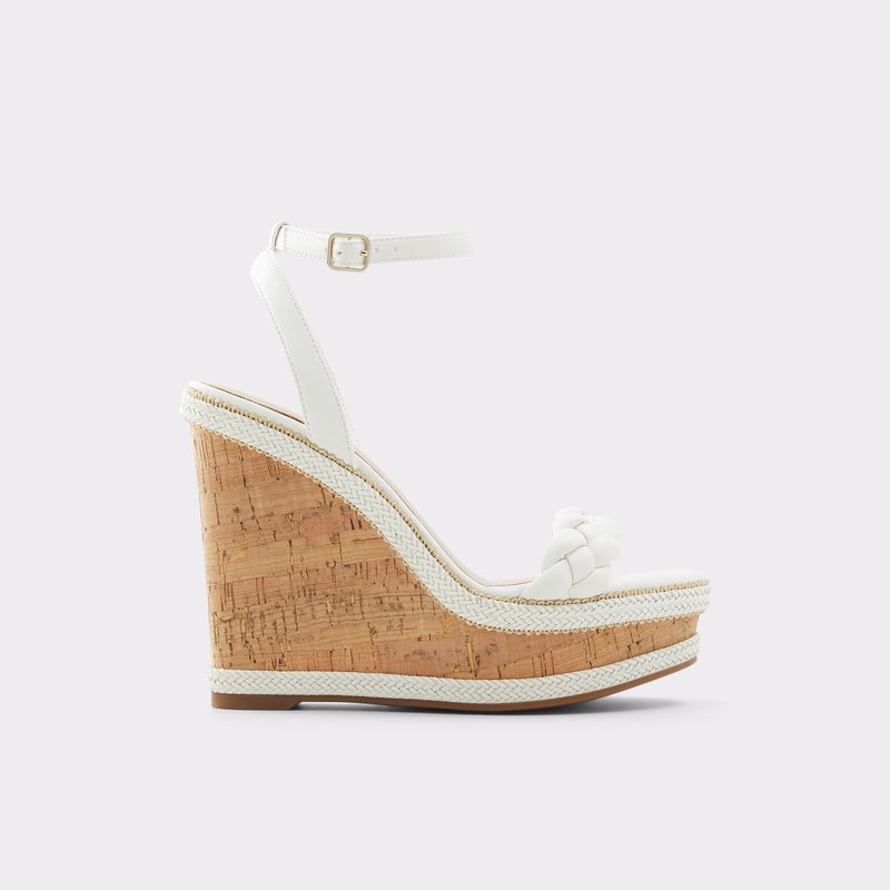 Aldo Saluth Plateau Sandalen Damen Weiß | QYTVS-4283