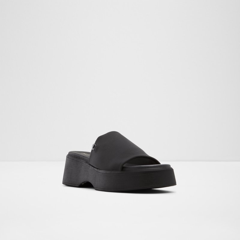 Aldo Yassu Plateau Sandalen Damen Schwarz | UYMRO-9506