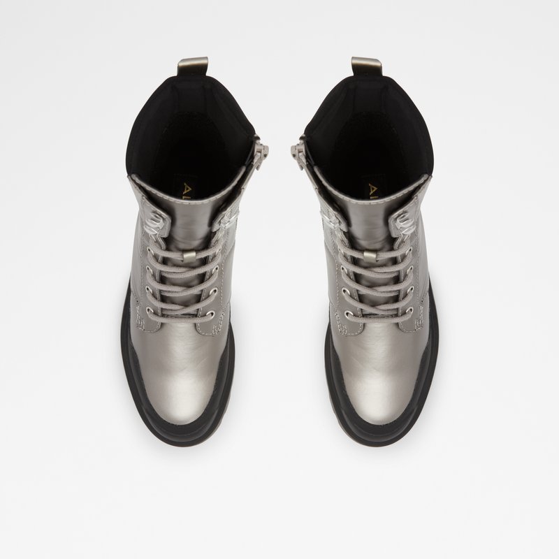 Aldo Yuclya Kampfstiefel Damen Silber | UNSYB-3968