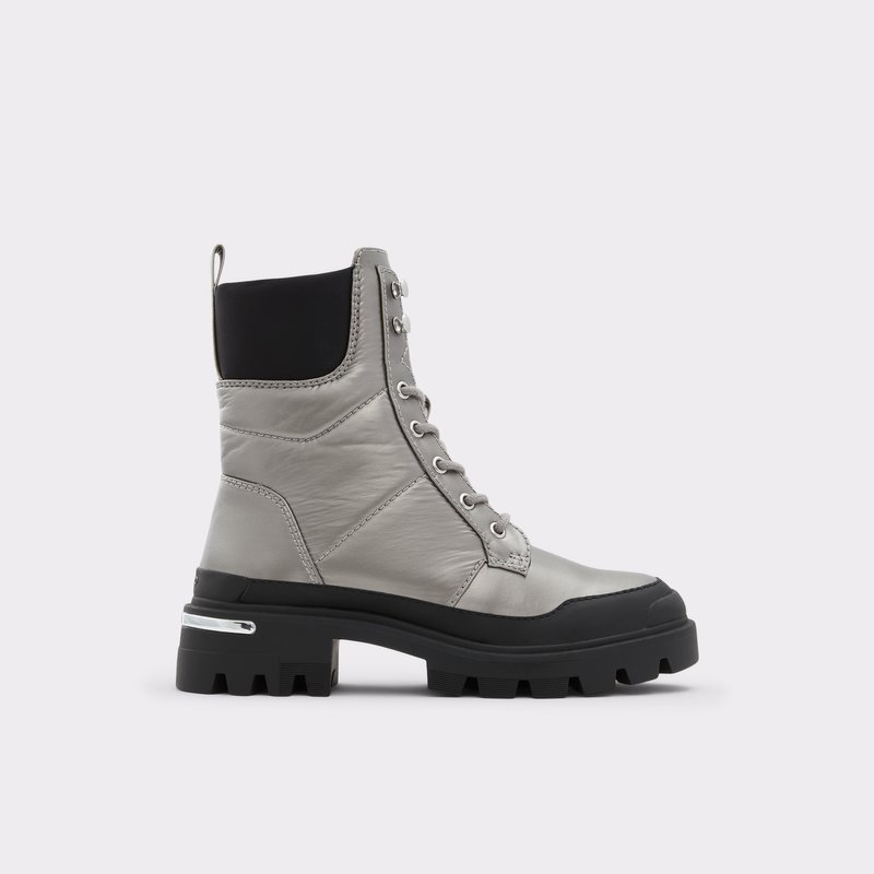 Aldo Yuclya Kampfstiefel Damen Silber | UNSYB-3968